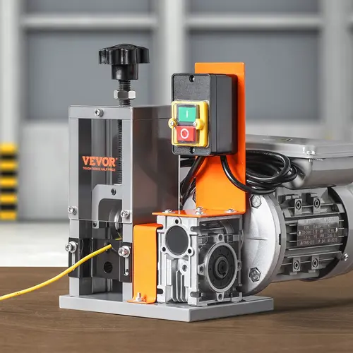 【toolupgrade】VEVOR 180W Automatic Wire Stripping Machine, 60 ft/min Electric Motorized Cable Stripper (0.06"-0.98" Range) with Visible Stripping Depth Reference, Cast Aluminum Hardware Tool for Scrap Copper Recycling, Hands-Free Tool, Father's Day Gift,,