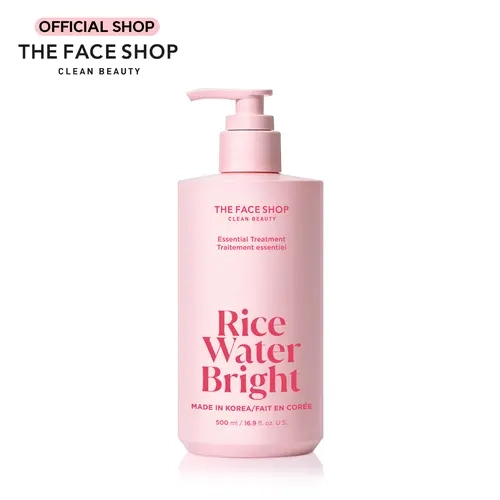 THE FACE SHOP Rice Water Bright Essential Treatment, Rice Protein Conditioner with Shea Butter for Dryness, Anti-Hair Loss, Korean Treatment Cleanser