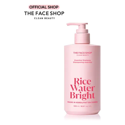 [THE FACE SHOP] Rice Water Bright Essential Shampoo | Korean Hair Care for Dull, Dry & Damaged Hair | Gentle Cleanse with Rice Protein, Ceramide, Lipids & Vitamins | Strengthens Roots & Helps Prevent Hair Loss for Silkier, Smoother Hair