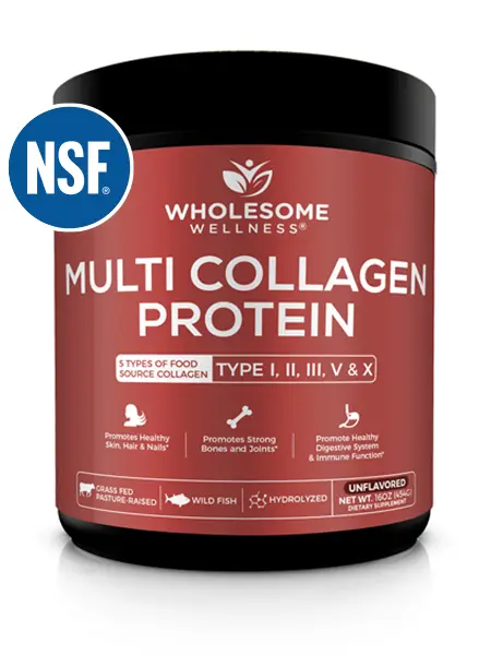 Multi Collagen Protein Powder Hydrolyzed (Type I II III V X) Grass-Fed All-in-One Super Bone Broth + Collagen Peptides - Premium Blend of Grass-Fed Beef, Chicken, Wild Fish, Eggshell Collagen