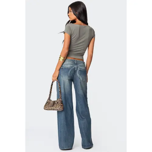 Vyxen Vintage Washed Low Rise Baggy Jeans