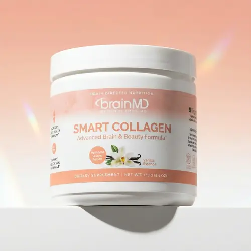 Smart Collagen | BrainMD | 30 Servings Powder | Skin, Joint & Bone Health Support | Cognitive Function & Wellness Support | Porcine Collagen Peptides (PO/OG)