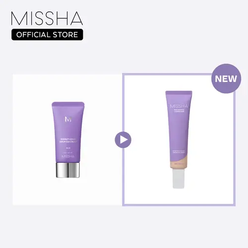 [Cardi B's PICK] M Perfect Cover Serum BB Cream (35ml) - Bifida Ferment Lysate Serum-Infused BB Cream for Anti-Aging Skin Rejuvenation, Skin Tint, Tinted Moisturizer, Skin Care Foundation Makeup,Superfood Complex,Glass Skin CardiBB OGBB PurpleBB