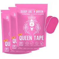 Queen Mouth Tape - 3 month supply mouth tape, pink, gentle, adhesion, 30 Strips, skincare friendly to help absorb