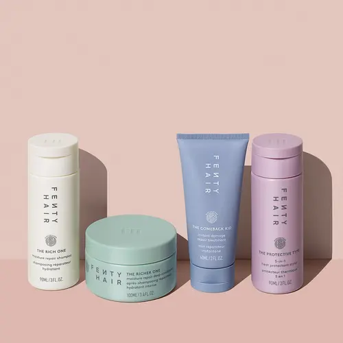 Fenty Hair The Maintenance Crew Universal Repair Haircare Start'r Kit: Shampoo, Hydrate Conditioner, Bond Repair, and Heat Protectant