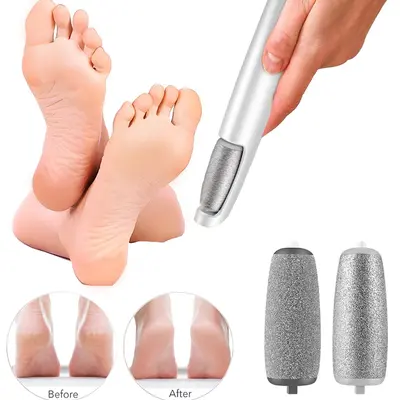 LINKEVAP Electric Callus Remover - Portable USB Rechargeable Electronic Pedicure Tool with Batteries, IPX7 Waterproof 3-Speed Exfoliating Scrubber for Dead Hard Cracked Dry Skin, Wet/Dry Use, Warm Soak Prep, Youth Manicure Bathroom Beauty Nail Care
