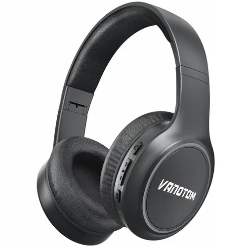 VANOTOM Wireless Headphone Foldable Bluetooth Over Ear Headset for Gaming Phones Computers Electronics Audio with 65H Playtime HIFI Sound Qualitye, Hybrid Wired Earbuds, Connection Cable | backtoschool