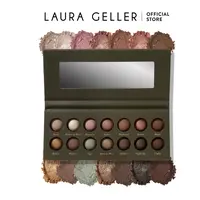Laura Geller Delectables Baked Eyeshadow Palette Earthy Essentials 14 Matte & Shimmer Shades Cream-to-Powder Formula Long-Lasting Makeup