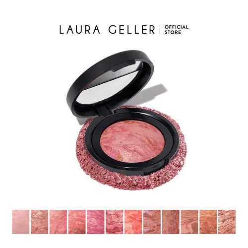 Laura Geller Baked Blush-n-Brighten Marbleized Blush - Makeup Powder Cosmetic, Smooth Finish