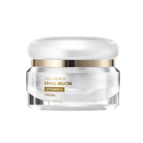 [MISSHA Official] Cell Renew Snail Mucin Vitamin C Cream - Brighten & Hydrate