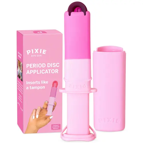 Pixie Menstrual Disc Applicator for Feminine Care - Inserts Like A Tampon - Every Woman Can Now Use Period Discs - Perfect for Long Nails - Self Sanitizer TPE Properties - NOT for Menstrual Cups