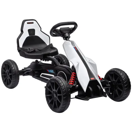 Aosom Kids Pedal Go Kart, Outdoor Ride on Toy with Adjustable Seat, Swing Axle, Handbrake, For Boys and Girls Aged 3-8 Years Old,sohochic