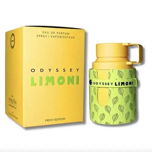 Armaf Odyssey Limoni Fresh Edition Unisex Eau de Parfum - 3.4 Oz/2 Oz, Citrus Lemon Fragrance, Lemon Bergamot, Amber Musk, Golden Citrus Scent