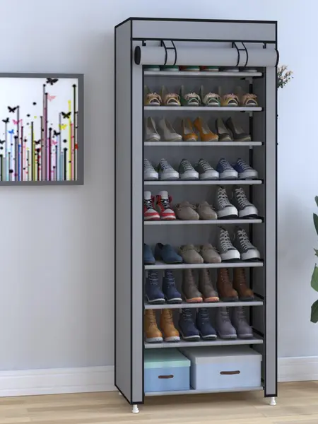 UDEAR 10 Layer Shoe Rack with 9 Compartments and Dust Cover Shoe Rack,Storage Rack Organiser #Summerwins#fathersdaygift#Summer garden