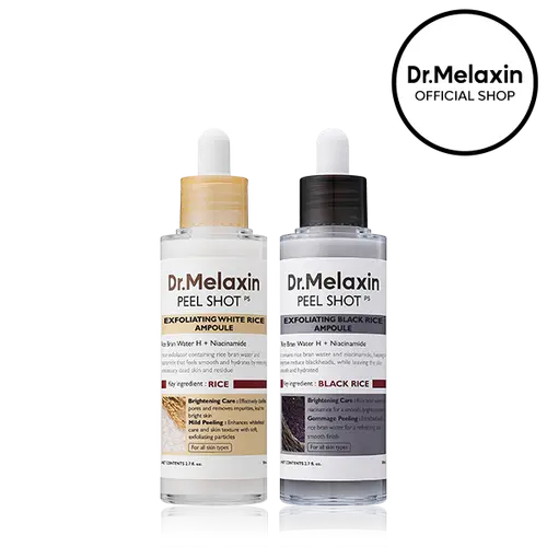 [Dr.Melaxin Official] Peel Shot Glow Rice Peeling Ampoule, Soft Exfoliating Face & Body Dead cell, Blackheads Remover for All Skin Types, 80ml Skincare Comfort ampoule