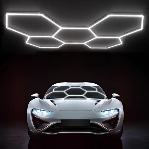 HYPERLITE 2025 New DIY Plug-in Hexagonal Ceiling Light, Honeycomb Ceiling Light, Ultra Bright , Hexagonal Garage Light suitable for garages, supermarkets, shopping malls, car shows, basements, ideal for Led Backlit Led Lighting，BackToSchool,sohochic