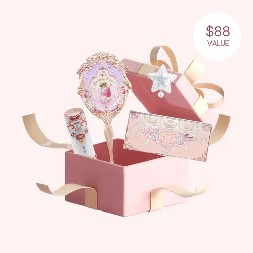 Flower Knows Limited Glamour Makeup Kit Set - Mystery Cosmetic Bundle with 4 Randomly Selected Items: Lipstick, Blush (Lip and Cheek Products), Eyeshadow Palette, Mirror, Makeup Tools - Surprise Beauty Products Gift for Women #Summervibes
