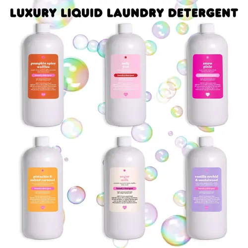 Scented Laundry Detergents - 32oz Luxury Scented Liquid Laundry Detergent - Long-lasting Scent for Household