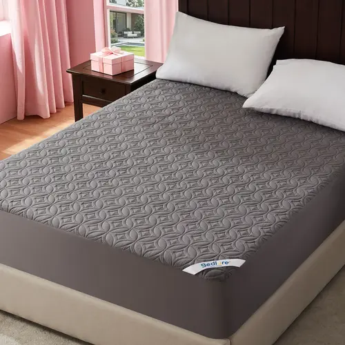 【BEDLORE】Big Copper Coin Pattern Waterproof Mattress Protector, Soft & Dirt-Proof Fabric with Deep Pockets (Fits 6–18 Inches), Ideal for Bedroom, College Dorm & Hotel Use HomeEssentials