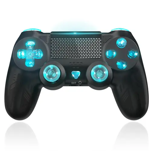 Wireless Bluetooth Gaming Controller for PS4 with LED Light - Console Accessory Compatible with Playstation 4/Slim/Pro, Supports Turbo, Dual Vibration, 6-Axis Motion Sensor, Touch Pad, Accessories,sohochic