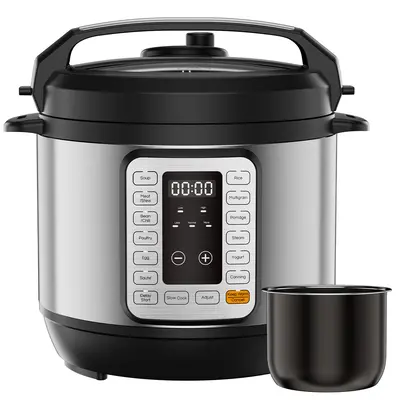 Sweetcrispy Stainless Steel Electric Pressure Cooker - Multifunction Appliance with Preset Programs, Precise Pressure Control, Locks in Flavor and Nutrients, Maximizes Efficiency for Rice & Family Meals