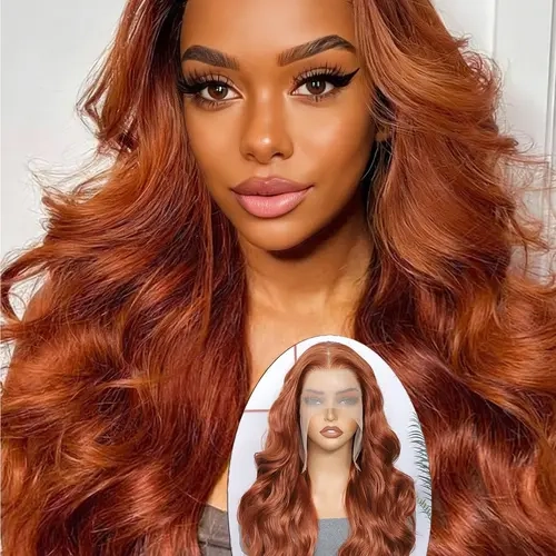 LEhan 24 Inch Various colors Body Wavy 13x6 Lace Frontal Wigs for Women, Gorgeous Fluffy Wigs without Bangs, Synthetic Heat Resistant HD Lace Front Wigs for Party, Daily Use