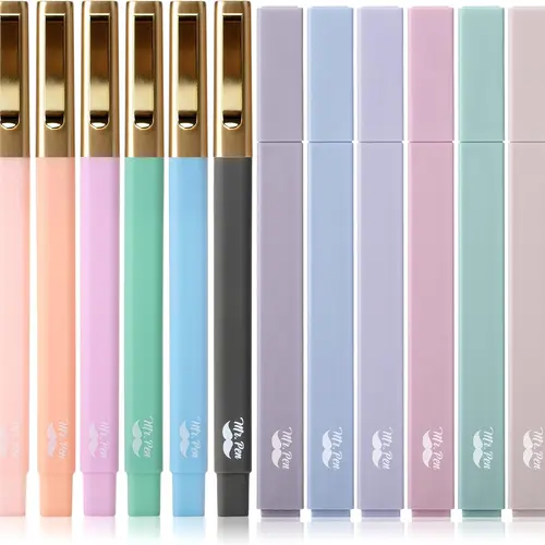 Mr. Pen Aesthetic 12-Pack No-Bleed Stationery Writing Tools - Creative Stationery, Bible Highlighters, Cute Gift Pen