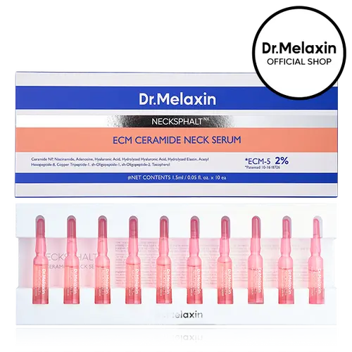 [Dr.Melaxin Official] Necksphalt Neck ECM Barrier Serum | Anti-aging Serum Skin Thickness, Neck Wrinkle, Lifting, Elasticity | Korean Skin Care Cosmetics | 1.5ml*10ea