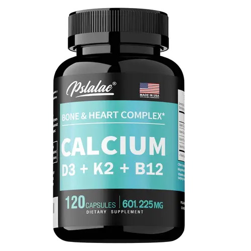 Pslalae 4-in-1 Calcium 600 mg with Vitamin D3 K2 B12 -  120 Capsules