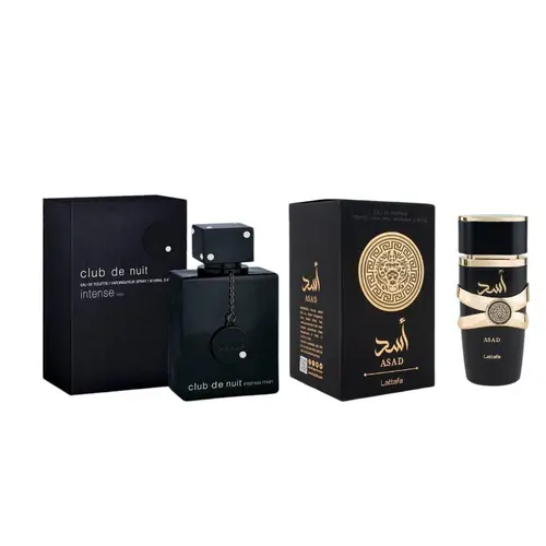 Oudlash Bundle | Lattafa Asad + Club De Nuit Intense Men | Men's Fragrances | 100ML | Apple, bergamot, black currant