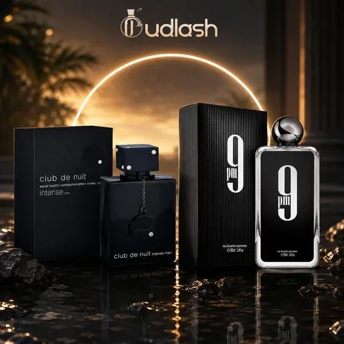 Oudlash Bundle | Afnan 9 PM + Armaf Club De Nuit Intense man | Unisex Fragrances | 100 ML | Eau De Parfum | Lemon, Pineapple, Bergamot