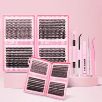 Lashes Lash Clusters Eyelashes Lash Clusters Extensions Kit Eyelash Extension Kit Eye Lashes, Lash Extension Kit Lashes Clusters KitWispy Manga Lashes, Individual Lashes Eyelash Extension Lashes Halloween Makeup 30D40D50D, D Curl 9-16mm Mixed Length, Make