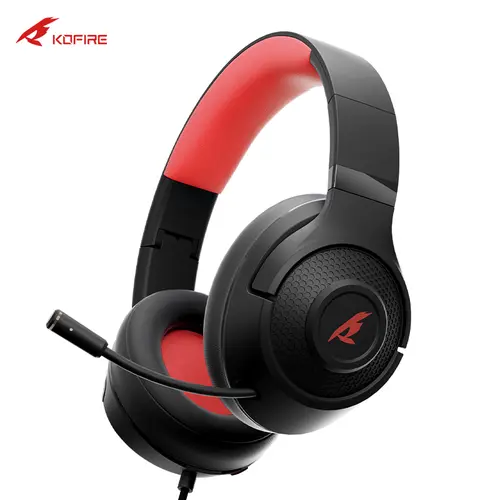 KOFIRE C80 3.5mm Corded Gaming Headset - Noise-Canceling Microphone, Foldable Portable Lightweight Headphones, Stable Audio, PC Gaming Accessories, Compatible with PS4, PS5, PC, In-Ear Design