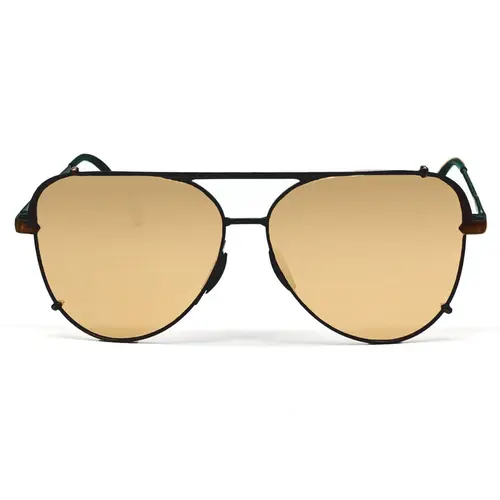 Cristina - Mirrored Brown - Tangle-Free Round Aviator - Certified Shatter-Resistant Lenses - UV400 - For Women & Men