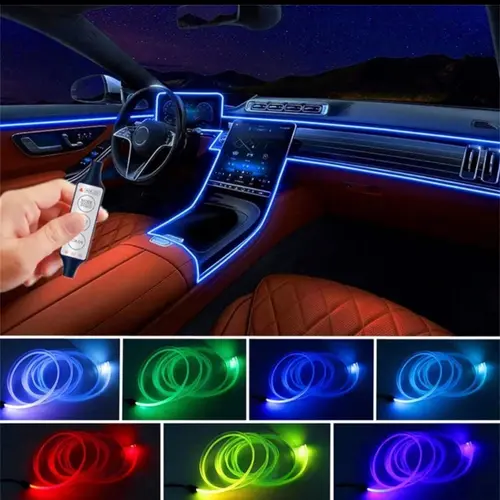 RGB Car Interior Decor LED Strip Lights - 5-in-1 Wireless Car LED Lights Lighting Assemblies & Components, App & Remote Control, Music Sync RGB Lighting