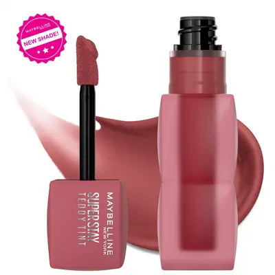 Super Stay Teddy Tint, 12HR Wear, Lightweight, Long Lasting and Smudge Proof Soft Matte Lipstick, Maybelline New York