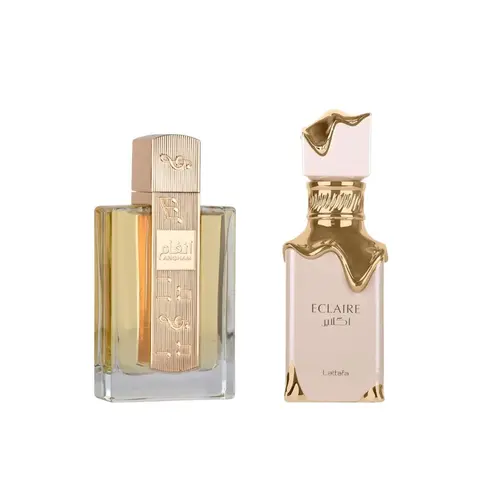 Oudlash Bundle | Lattafa | Angham + Eclaire | Women's Fragrance | 100 ML 3.4 OZ | Eau De Parfum | Mandarin - Honey & Vanilla