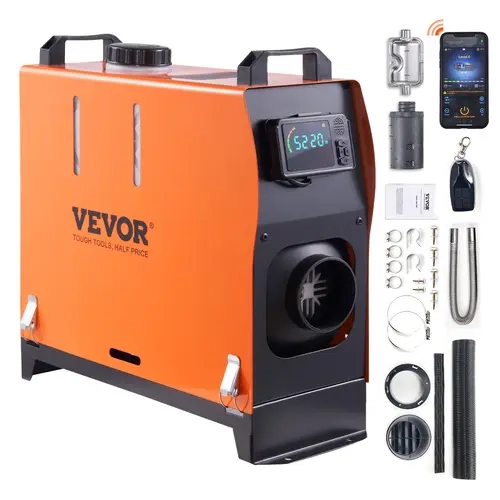 【toolupgrade】VEVOR Diesel Air Heater, Two Versions, All-in-one 12V 8KW Bluetooth App LCD for Car RV Indoors,, Camping, Adjustable