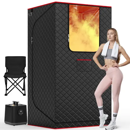 TEHANLD Portable Sauna Box for Home, Personal Steam Nurecover Saunas Heater at Home Use, 3.0L 1200W Steamer, Indoor Foldable Sauna Tent, Dry Sauna SPA Full Body Inflatable Pool,back to school,back to school haul,sohochic