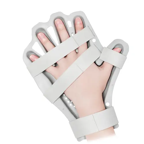 Breathable Lightweight Right Finger Support Brace with Strapfit Control - Adjustable, Flexible Hand Splint, Universal Positioning Comfort, Prop 65 Safe, Unisex Daily Use for Sports & Outdoor Protection