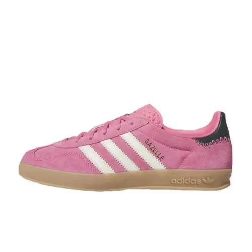 Adidas Gazelle Indoor 'Rose Tone Green' Women's Trendy Fashion Sneakers - Soft Suede, Cushioned Insole, Steady Traction, Rubber Sports Footwear, Retro Casual Walking Trainers, Stripes, Sporty Chic, Vintage Gazelle, Trusted Grip, Gym-Street Wear