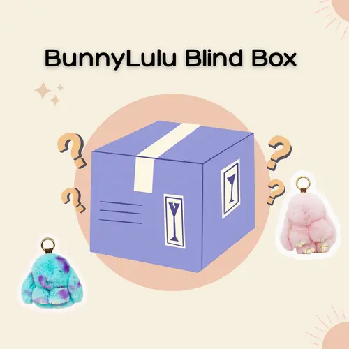 Puffy Bunny Blind Box Keychain - Handmade Plush Animal Bag Charm, Cloud-Soft Vanity Desk Cute Accessory, Unisex Fashion Accessory for Backpacks, Anniversary Gift for Women