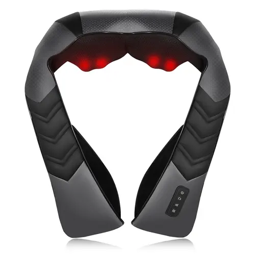 MASGRE 3D Neck & Back Massager with Soothing Heat – Deep Kneading Pillow for Shoulders, Legs, Home, Office & Car Relaxation Gift Adjustable