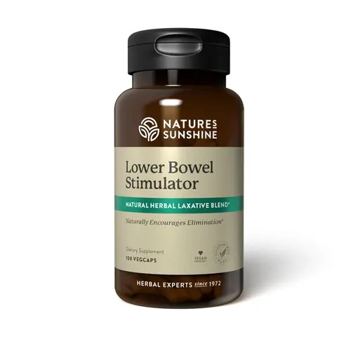 Nature's Sunshine Lower Bowel Stimulator - Helps Relieve Constipation - Cleanse & Detox Your Colon with Natural Herbal Ingredients - 25 Servings - 100 Vegcaps