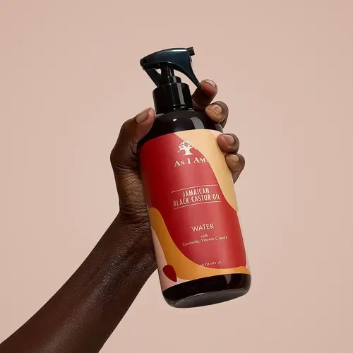As I Am Jamaican Black Castor Oil Water - 16 oz - with Ceramide and Vitamin C & E - Nano Curl Strengthener - Moisturizes and Detangles - Anti-Frizz - Vegan & Cruelty Free