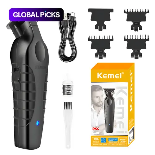 Professional Hair Trimmer, 1 Box Wireless Hair Clipper with Guide Comb, Cleaning Brush and USB Charging Cable, Multifunctional Hair Shaver for Men, Cordless Hair Cutting, Cordless Rechargeable Clippers #GLOBAL PICKS