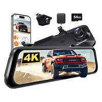 WOLFBOX G850 PRO 4K Mirror Dash Cam with ADAS and BSD, Smart Rear View Mirror with 5.8GHz WiFi, Voice Control, 12 inches Camera Includes 64GB Card, GPS, G-Sensor, Loop Recording Hd Driving Recorder Automotive Video Recorder,car accessories,toolupgrade