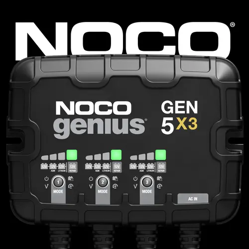NOCO Genius GEN5X3, 3-Bank, 15A (5A/Bank) Onboard Marine Battery Charger, Battery Maintainer and Desulfator