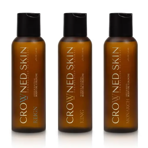 King, Reign & Monarch Body Oil Set | Lightweight Formula | Skin Repair & Nourishment | Hydrating Aromatic Blend | Smooth Radiant Skin