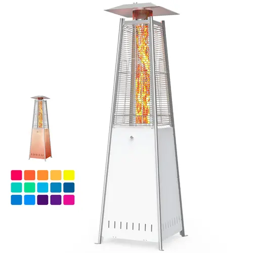 Sweetcrispy 48,000 BTU Propane Patio Tower Heater - Outdoor Warmth Source with Auto Shut Off, Stainless Steel Burner, 87" H for Deck, Porch, Commercial Use